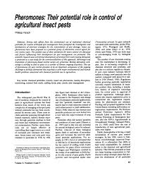 Cambridge university press, cambridge, u.k. Pdf Pheromones Their Potential Role In Control Of Agricultural Insect Pests
