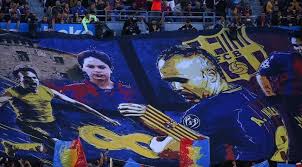 Image result for INiesta bids farewell to barca