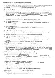 Mixed Tenses Active Passive Modals Key English Esl Worksheets For Distance Learning And Physical Classro In 2020 Tenses English Grammar Exercises English Grammar