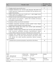 Suara pelan karena kesalahan konversi audio dimohon untuk menggunakan headset. 02 Prosedur Audit Modul 6 Fix
