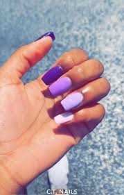 Purple Nails Dark To Light Dark Light Nails Purple Light Purple Nails Purple Acrylic Nails Purple Nails