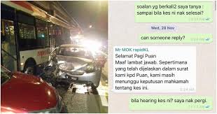 Bas rapid kl rempuh kereta. Betul Ke Rapidkl Berdolak Dalih Isu Pampasan Mangsa Rempuhan Bas Tempoh Hari Lobak Merah