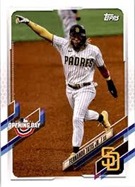He made his mlb debut in 2019, and won the silver slugger award in 2020. Amazon Com 2021 Topps Opening Day 1 Fernando Tatis Jr San Diego Padres Mlb Baseball Card Nm Mt Collectibles Fine Art