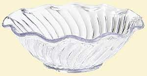 Plastic Scalloped Ice Cream Dish 6oz