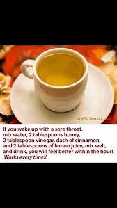 Woke Up With A Sore Throat This Is An Amazing Remedy Sore Throat Sore Throat Tea Heal Sore Throat