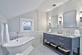 Bring the same bold style to your bathroom by creating a single statement wall with patterned tiles in a neutral hue. Traditional Bathroom Ideas To Use For A Neat Look