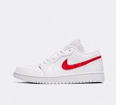 Air Jordan 1 Low Trainers Black Cactus Flower White Jordan Womens Air Jordan 1 Low Trainer White University Red White Footasylum