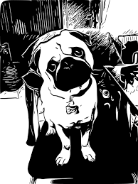 Block Print Of Pug Unknown Artist Pugs Pug Love Pug Lover