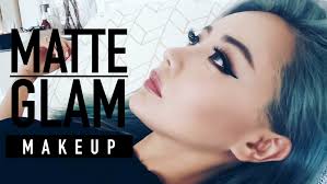 matte glam makeup tutorial for hooded