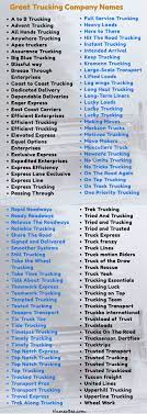 300 Best Trucking Company Names For You Company Names Business Name Idea Business Names
