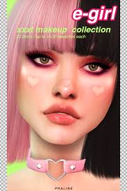 E Girl Xxl Makeup Collection Pralinesims On Patreon In 2020 Sims 4 Sims Sims Hair