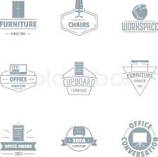 800+ vectors, stock photos & psd files. Office Furniture Logo Set Simple Set Stock Vector Colourbox