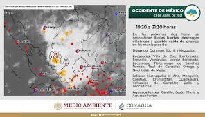 Muy fuertes en regiones de guerrero, sinaloa, sonora, tabasco y veracruz; Conagua Clima On Twitter Pronostico De Lluvias Fuertes Con Probable Granizo En Municipios De Durango Zacatecas Jalisco Y Aguascalientes Https T Co K6mlgydbzs