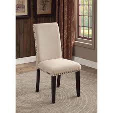 Benzara Dodson I Upholstered Dining Side Chair Set Of 2 In 2020 Upholstered Dining Side Chair Transitional Side Chair Side Chairs Dining