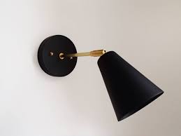 Modern Extended Wall Sconce Mid Century Atomic Swivel Cone Shade Bedroom Lighting Bathroom Contemporary