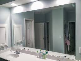 How to frame a bathroom mirror. How To Diy Upgrade Your Bathroom Mirror With A Stained Wood Frame Building Our Rez