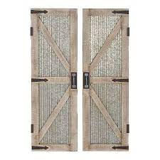 Stella Eve Farmhouse Barn Door Wall Decor 2 Piece Set Wood Doors Interior Wood Barn Door Farmhouse Doors