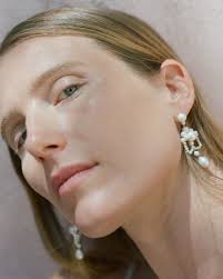 Venus Sophie Bille Brahe Pearl Earrings Sophie Bille Brahe Venus Rose 14kt  Gold Earrings With Pearls