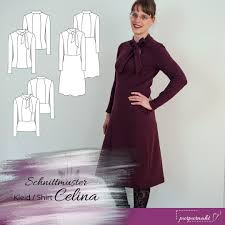 Das letzte teil für den sewalong. Schnittmuster Schluppenkleid Celina Gr 34 44 Purpurnaht