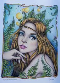 You should have a stash of free positive affirmation coloring pages for when you are feeling down and need something uplifting. Christine Karron Coloring Book Fairies Fern Fairy Coloring With Prismacolors By Scrappymoments Ria Color Drawing Art Fairy Coloring Book Colorful Drawings