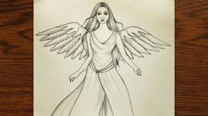 By easy peasy and fun. How To Draw A Beautiful Fairy Easy Fairy Drawing Pencil Drawing Youtube