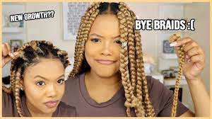 The last time i got braids, i was much (much) younger. Removing My Box Braids After 2 Months New Growth Lengthcheck Naturally Sunny Youtube