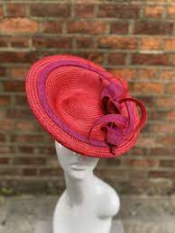 Inna Walker Millinery Elegant Red Cerise Pink
