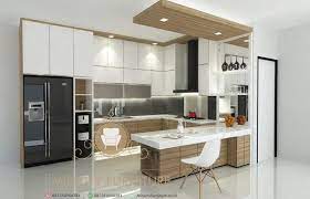 Selain menggunakan kabinet anda dapat menaruh lemari kayu terbuka sebagai tempat peralatan dapur. Kitchen Set Model Minimalis Multiplek Terbaru Miniuty Furniture