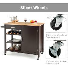 Order optimally designed wine storage online today. 4 Tier Wood Kitchen Island Trolley Cart Storage Cabinet W Wine Rack Drawer Hw66112 Kitchen Islands Trolleys Aliexpress