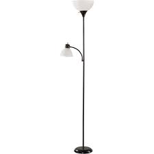 These floor lamps come in multiple patterns and designs to complement your home decor in every respect. Mainstays Black Floor Lamp With Reading Light And Cfl Bulbs Hw F1219bk Ca Walmart Com Walmart Com