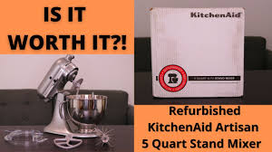 This article compares the kitchenaid mixer ultra power vs artisan. Unboxing Refurbished Kitchenaid Artisan 5 Quart Stand Mixer Youtube