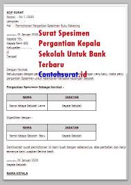May 14, 2021 · sebagai contoh, pemerintah kota surakarta yang mengizinkan tempat wisata untuk tetap dapat beroperasi selama periode larangan mudik berlangsung, bahkan warga solo atau luar solo juga diizinkan untuk datang berwisata asalkan memenuhi persyaratan yang telah ditentukan, seperti membawa surat keterangan dari kepala desa atau lurah daerah asal atau. Contoh Surat Spesimen Pergantian Kepala Sekolah