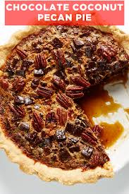 Lisa Has Taken The Humdrum Pecan Pie And Elevated It To Heavenly Heights With This Chocolate Coconut Pecan Pie While Pecan Pie Recipe Pecan Pie Delicious Pies