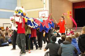 Eastlake Elementary Students Celebrate Chinese New Year With Images Chinese New Year Elementary New Year Celebration