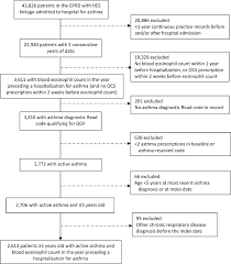 flow diagram showing selection of eligible patients from the