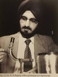 Narinder Singh Kapani (92 years) is acknowledged as the Father of 'Fiber  optics'-a term he coined. His work in 1953 ushered in a new era of High  speed Internet, endoscopy, spectroscopy etc