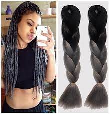 4.5 out of 5 stars. Kanekalon Fiber Ombre Xpression Braiding Hair For Box Braids Extensions 165g Pcs 35inch Black Gray Ombre Braiding Hair 5 Pieces Buy Online In Italy At Desertcart It Productid 48222023