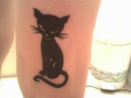 My Black Cat Tattoo By Christehh On Deviantart Black Cat Tattoos Cat Tattoo Tattoos For Guys