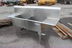 Two bay stainless steel sink in Topeka, KS | Item AV9487 sold | Purple Wave