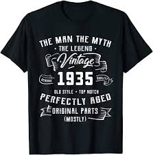 Gifts for 85 years old woman can be listed many. Buy Mens Man Myth Legend 1935 85th Birthday Gifts For 85 Years Old T Shirt Online In Kazakhstan B082y5t3lq