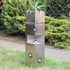 Blumenübertöpfe als designelement im wohnraum und garten. Pflanzsaule Aus Edelstahl Sonne Pflanztopf Ubertopf Pflanzgefass Garten Balkon Dekoration Ubertopf Edelstahl