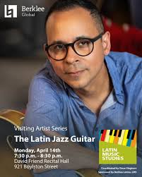 Latin Music Studies presents “The Latin Jazz Guitar,” presented by Neff  Irizarry '96. Neff Irizarry (@neffirizarrymusic) '96, author of  Contemporary Latin Jazz Guitar, presents this master class which offers an  in-depth analysis