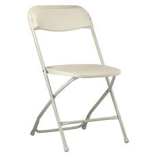 These white samsonite chairs are nearly identical to our other folding chairs in every way except for color. Samsonite Chair Off White Celebrations Party Rentals