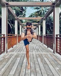 Dwi Hasta Padasana Literally Two Hand Foot Pose But More Often Called Bowing Sage On The Bridge At Fsbali Say Adventure Yoga Poses Certified Yoga Instructor