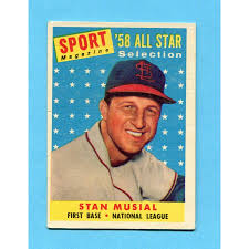 It's time to flip over the baseball card to understand how someone ranked this high could also be underrated at. 1958 Topps 476 Stan Musial All Star St Louis Cardinals Baseball Card Ex Ind