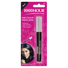 Cover your gray hair with this pigmented hair mascara. 1000 Hour Hair Color Mascara Black Black2blonde