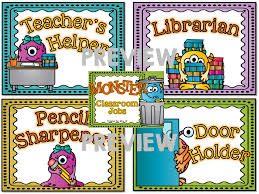 39 Monster Classroom Jobs Classroom Jobs Monster Classroom Classroom