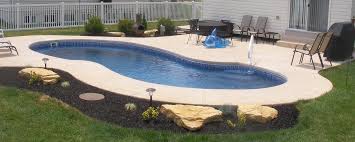 Fiberglass Pools Are Even Great In Rocky Soil This Pool S Had To Be Dug With A Hugh Breaking Hammer Look How Great Pool Colors Fiberglass Pools Stock Pools