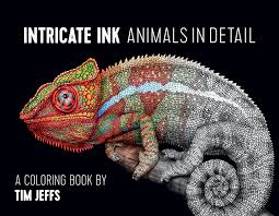 intricate ink animals in detail coloring book