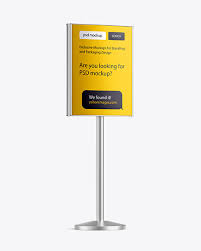 Metallic Stand Mockup In Packaging Mockups On Yellow Images Object Mockups